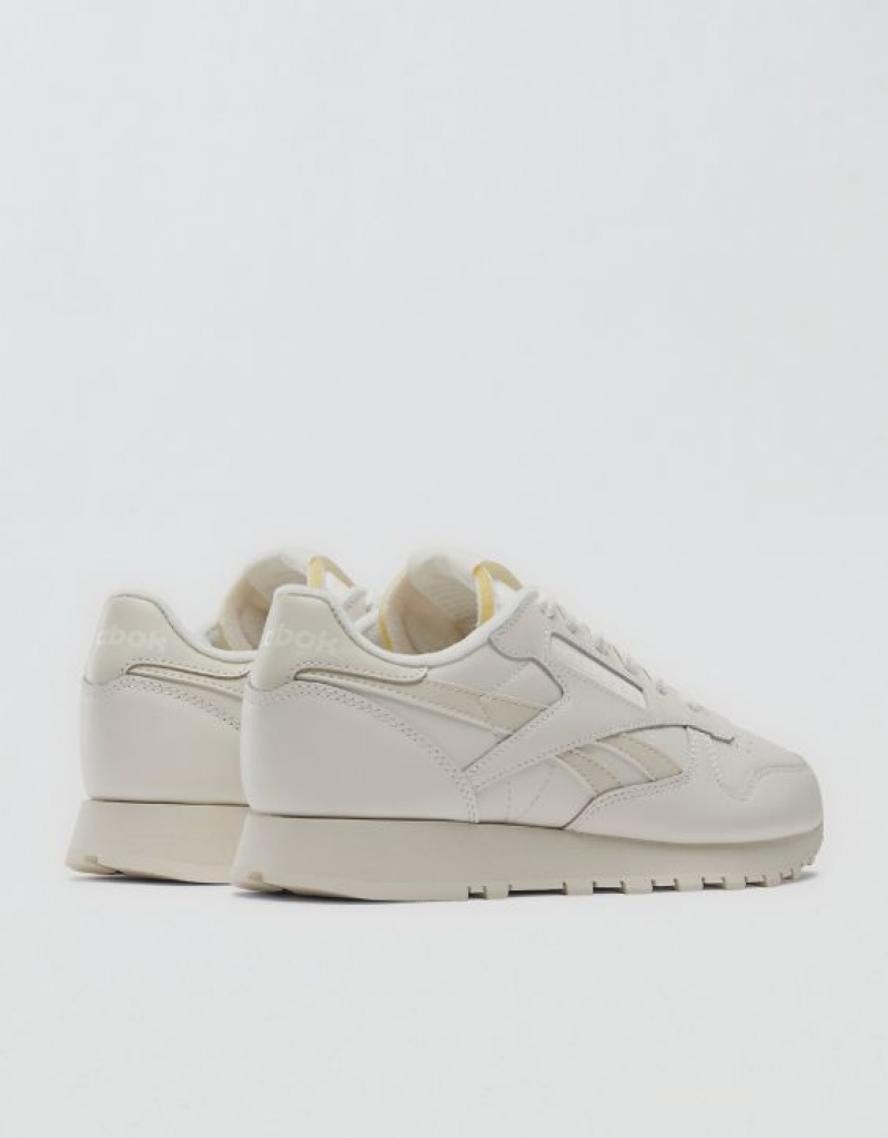 Aerie Classic Leather Sneakers White | GIL-792514