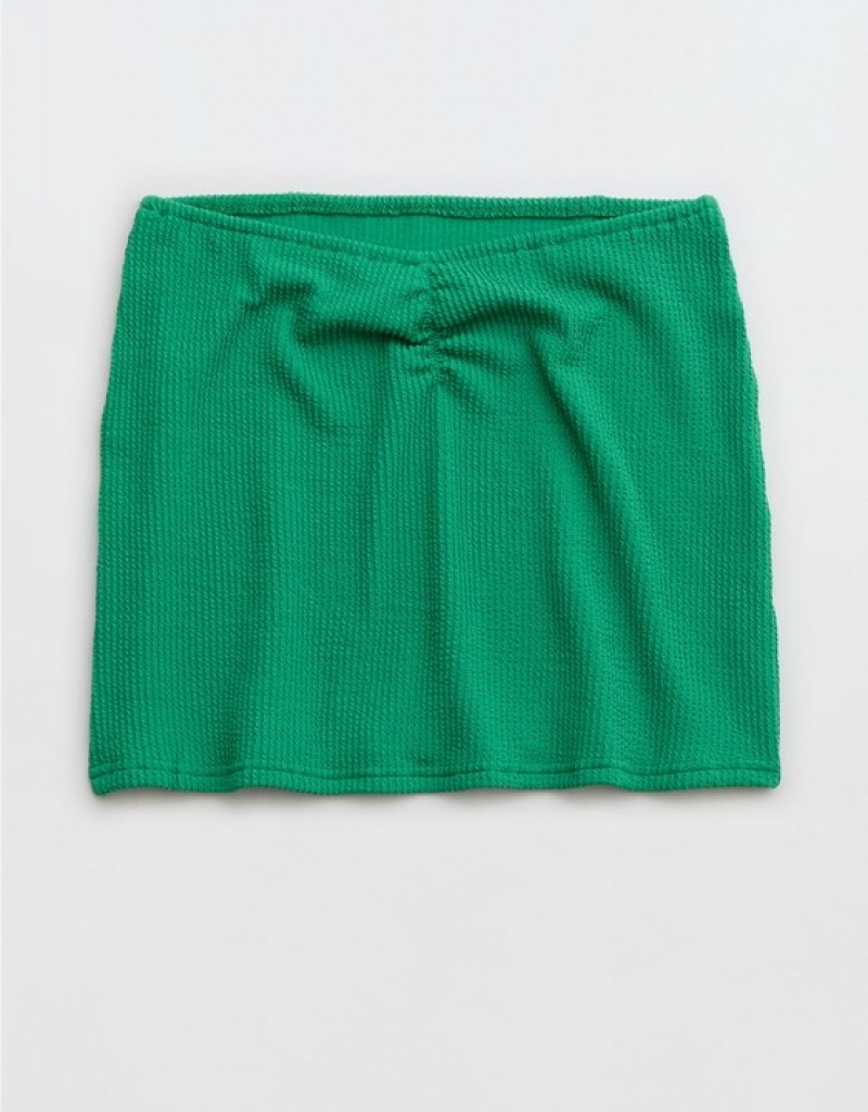 Aerie Crinkle Swim Tube Skirts Green | TGJ-689153