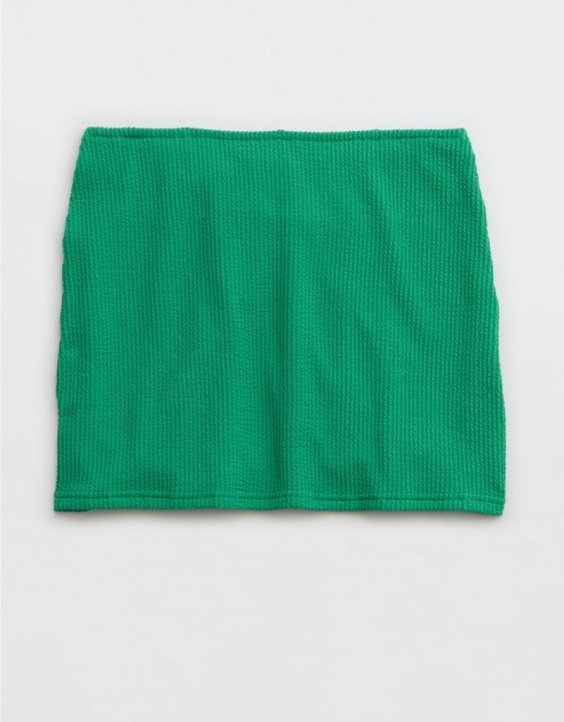 Aerie Crinkle Swim Tube Skirts Green | TGJ-689153