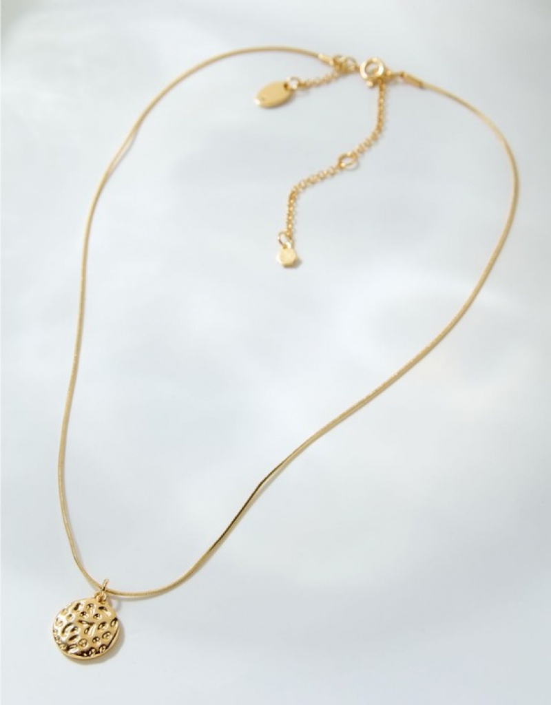 Aerie Dainty Coin Jewelry Gold | FBS-659780