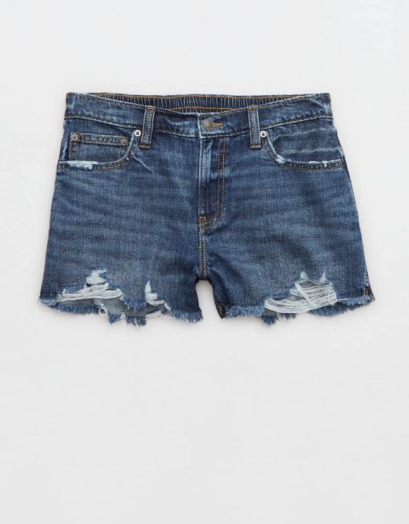 Aerie Daydream Denim Shorts Blue | JTE-853207