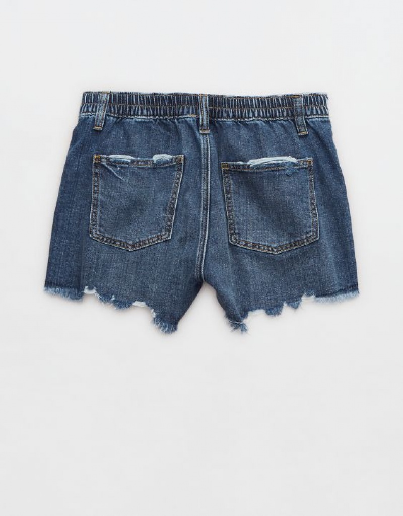 Aerie Daydream Denim Shorts Blue | JTE-853207