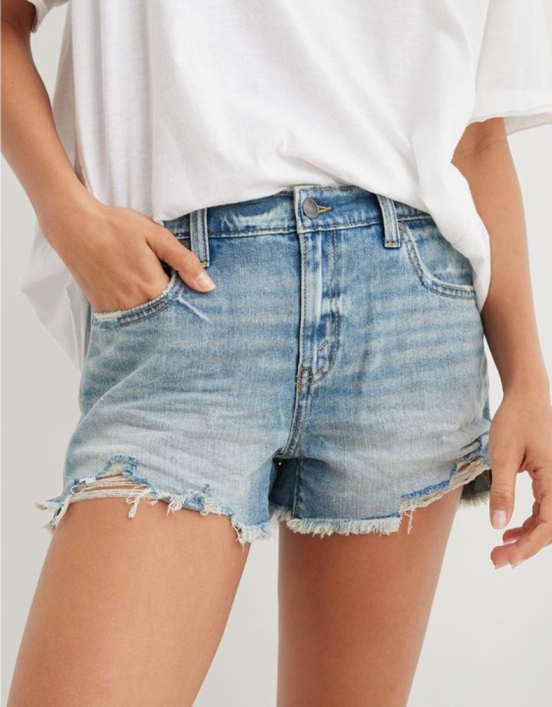 Aerie Daydream Denim Shorts Light Blue | WDV-409758