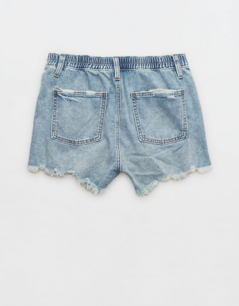 Aerie Daydream Denim Shorts Light Blue | WDV-409758