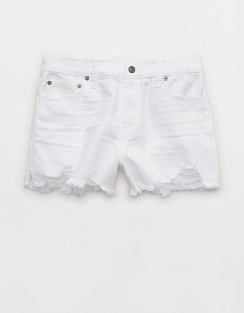 Aerie Daydream Denim Shorts White | IGD-782506