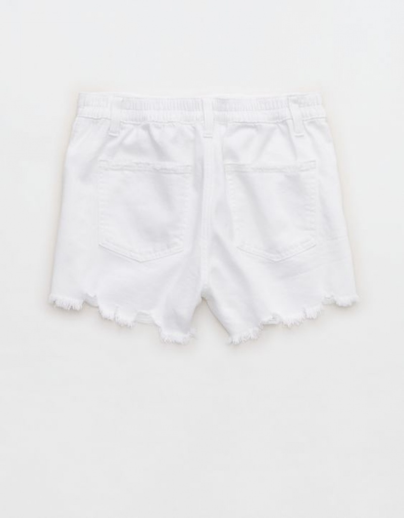 Aerie Daydream Denim Shorts White | IGD-782506