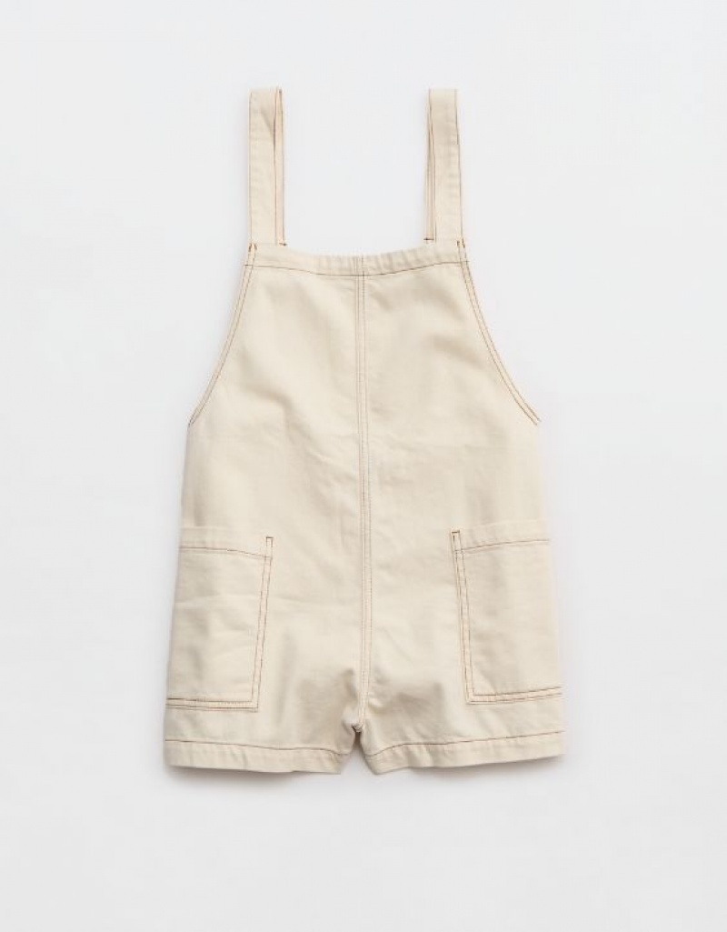 Aerie Denimalls Jumpsuit White | EGK-561084