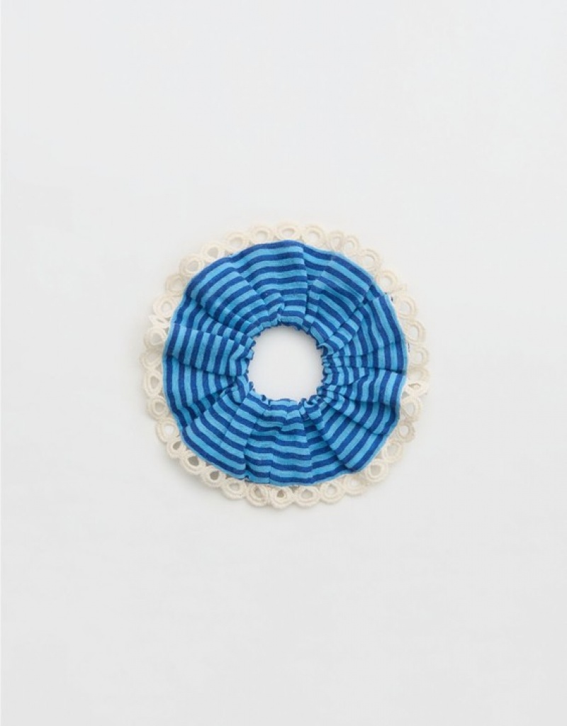 Aerie Eyelet Hair Accessories White / Blue | XJY-429368