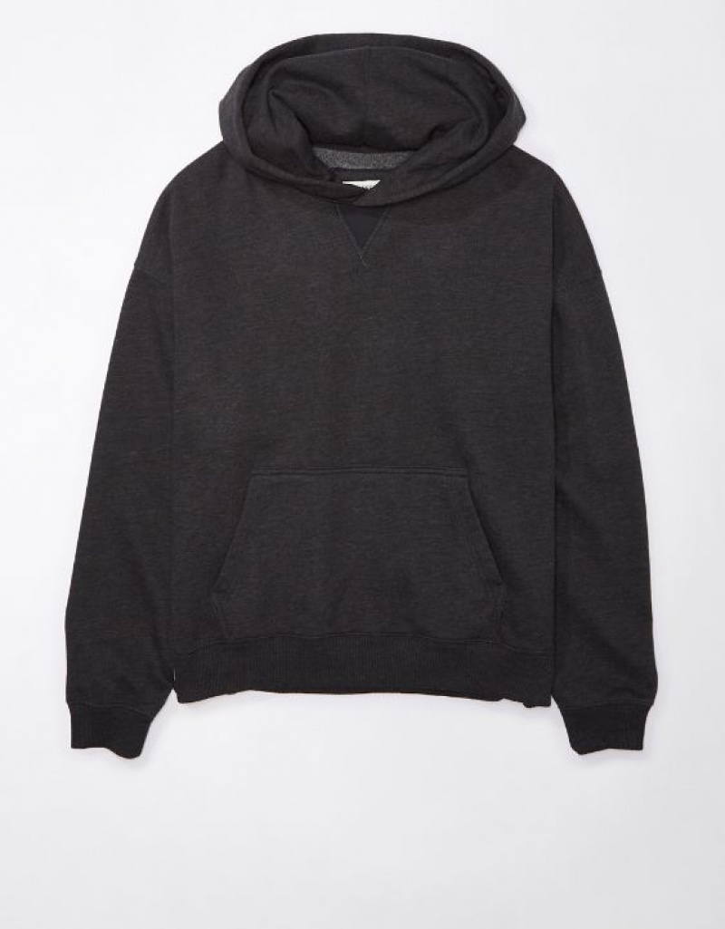 Aerie Fleece Hoodie Black | YQJ-523180