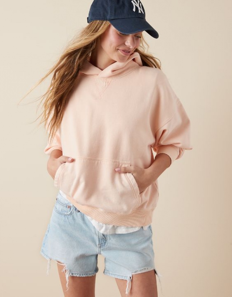 Aerie Fleece Hoodie Light Pink | RMN-375940