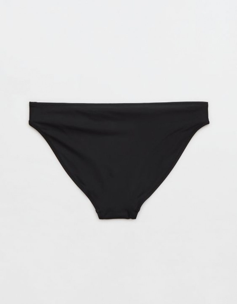 Aerie Full Coverage Bikini Bottom Black | GHI-401263