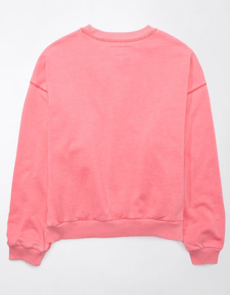 Aerie Funday Graphic Sweatshirts Coral | ZVC-718409