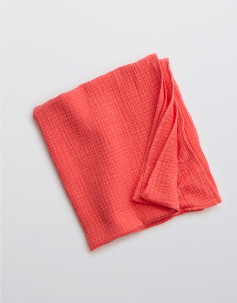 Aerie Gauze Mini Sarong Skirts Red | CDX-135470