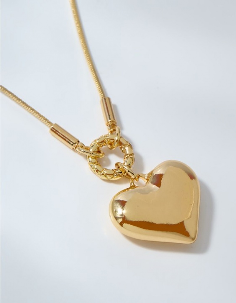 Aerie Gold Heart Jewelry Gold | HBM-043169