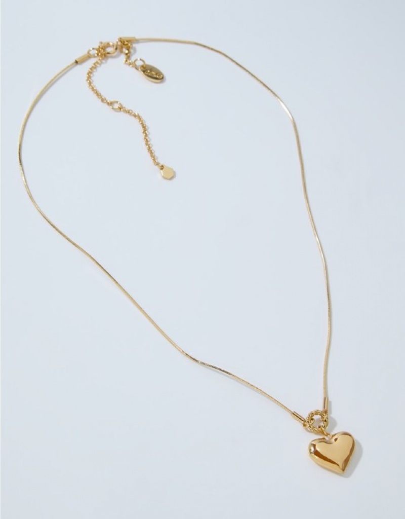 Aerie Gold Heart Jewelry Gold | HBM-043169