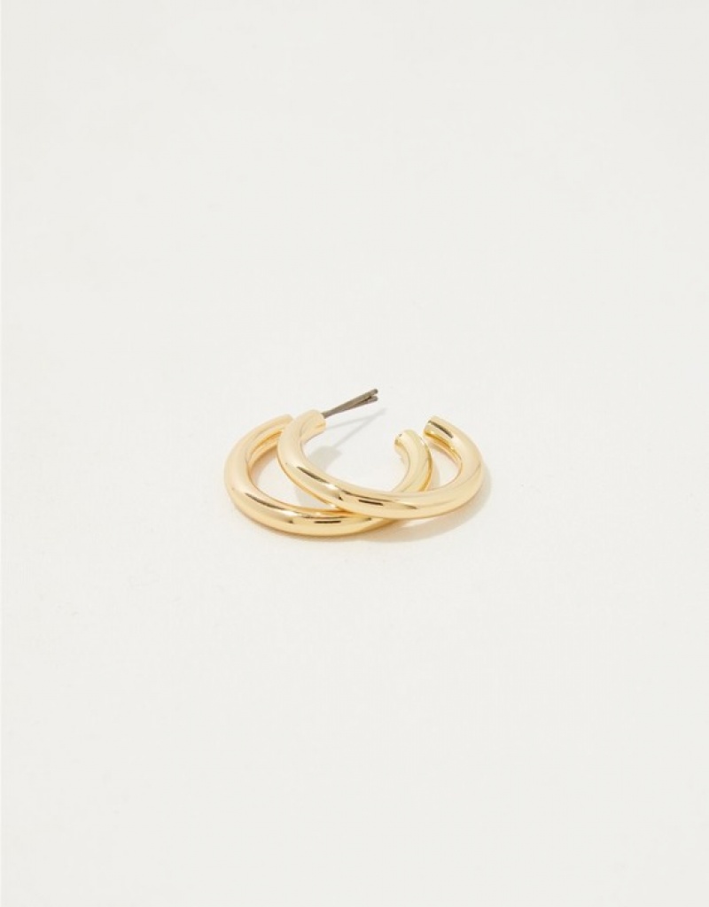 Aerie Gold Hoop Jewelry Gold | UKW-507923