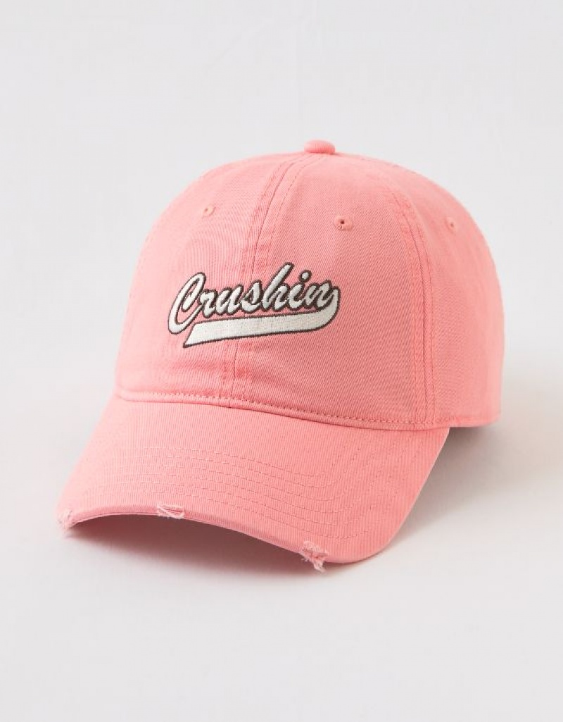 Aerie Graphic Baseball Hats Pink | WPC-093427