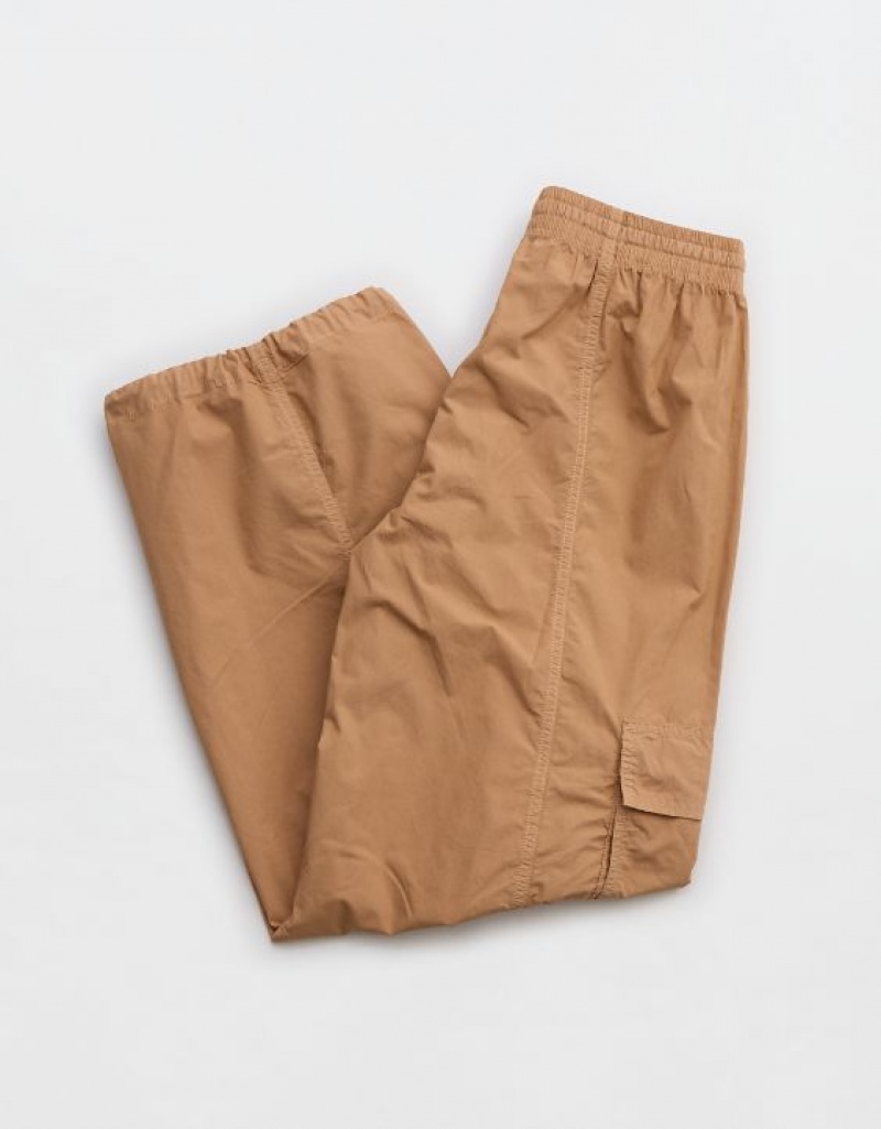 Aerie High Waisted Go-For-Itgy Cargo Pants Brown | LDI-372564