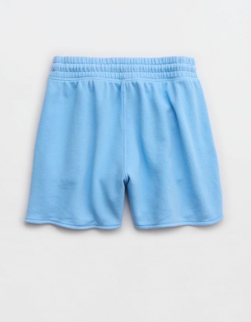 Aerie High Waisted REAL Shorts Blue | XRD-825034