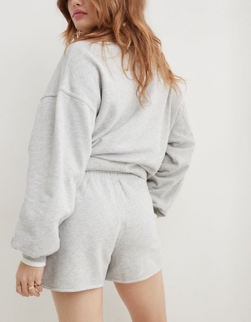 Aerie High Waisted REAL Shorts Grey | ZUI-250769