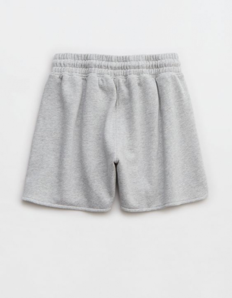 Aerie High Waisted REAL Shorts Grey | ZUI-250769