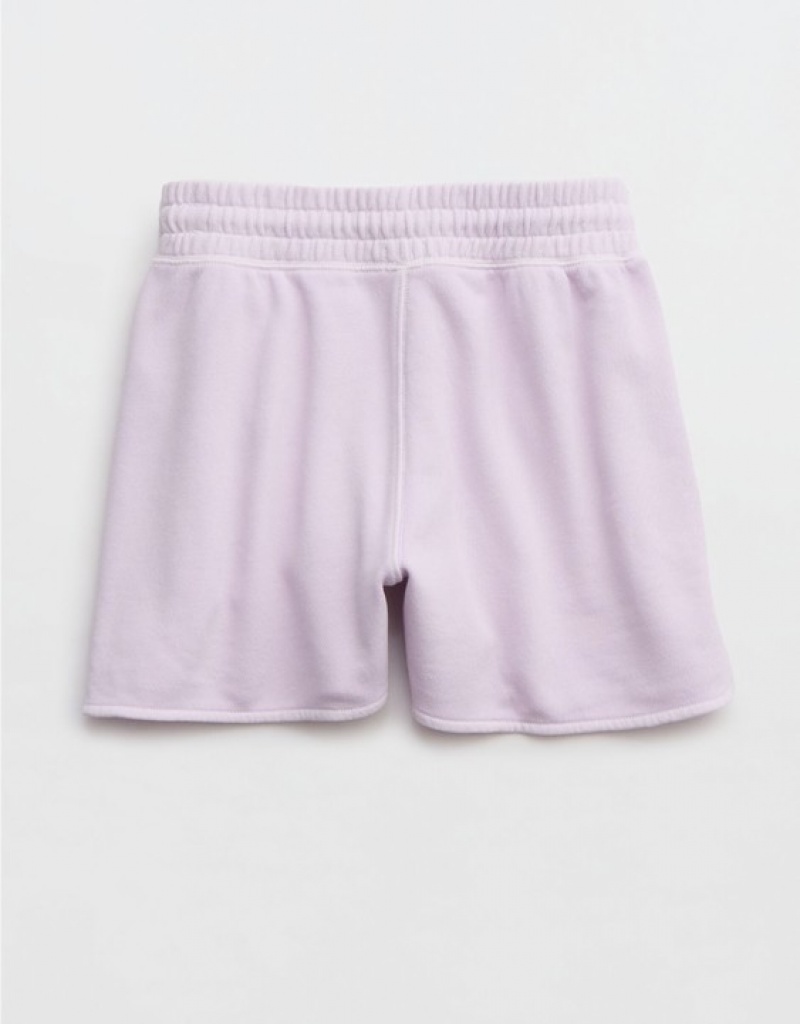 Aerie High Waisted REAL Shorts Lavender | HZG-463215