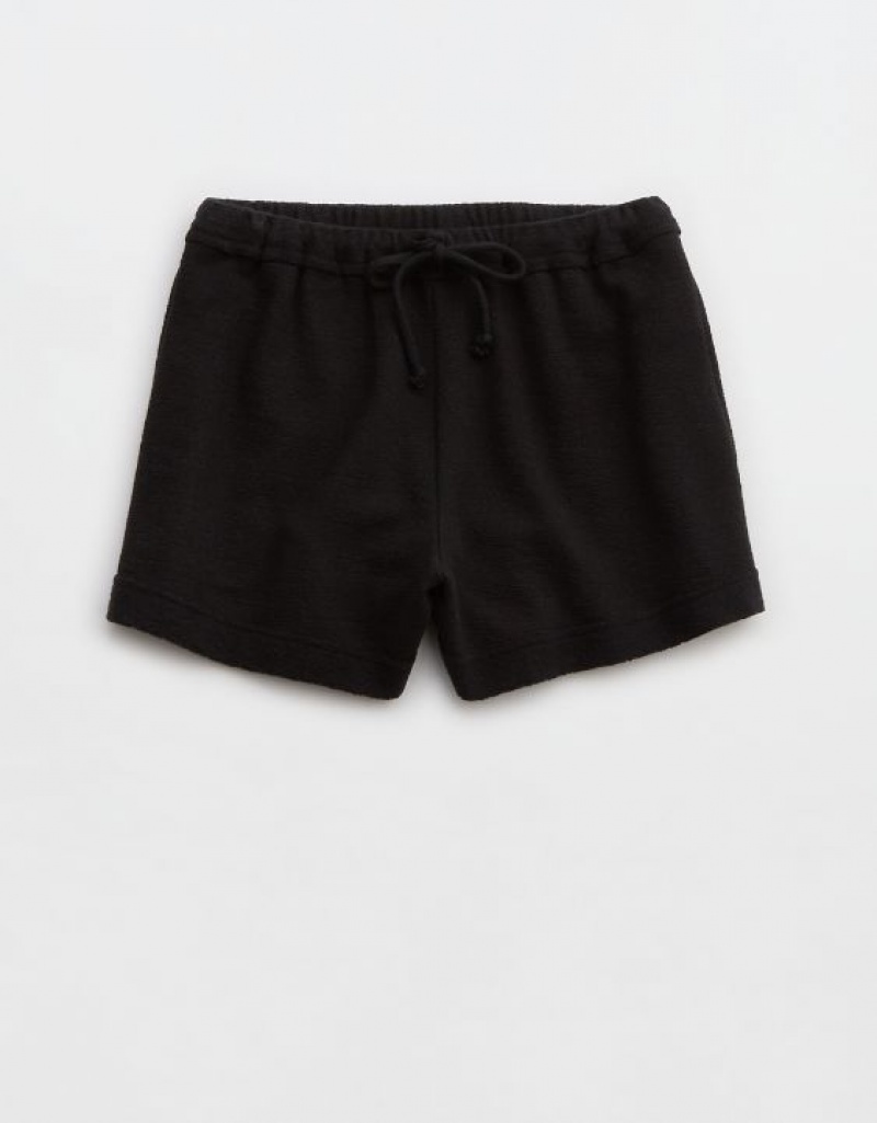 Aerie High Waisted Restart Shorts Black | XVP-071268