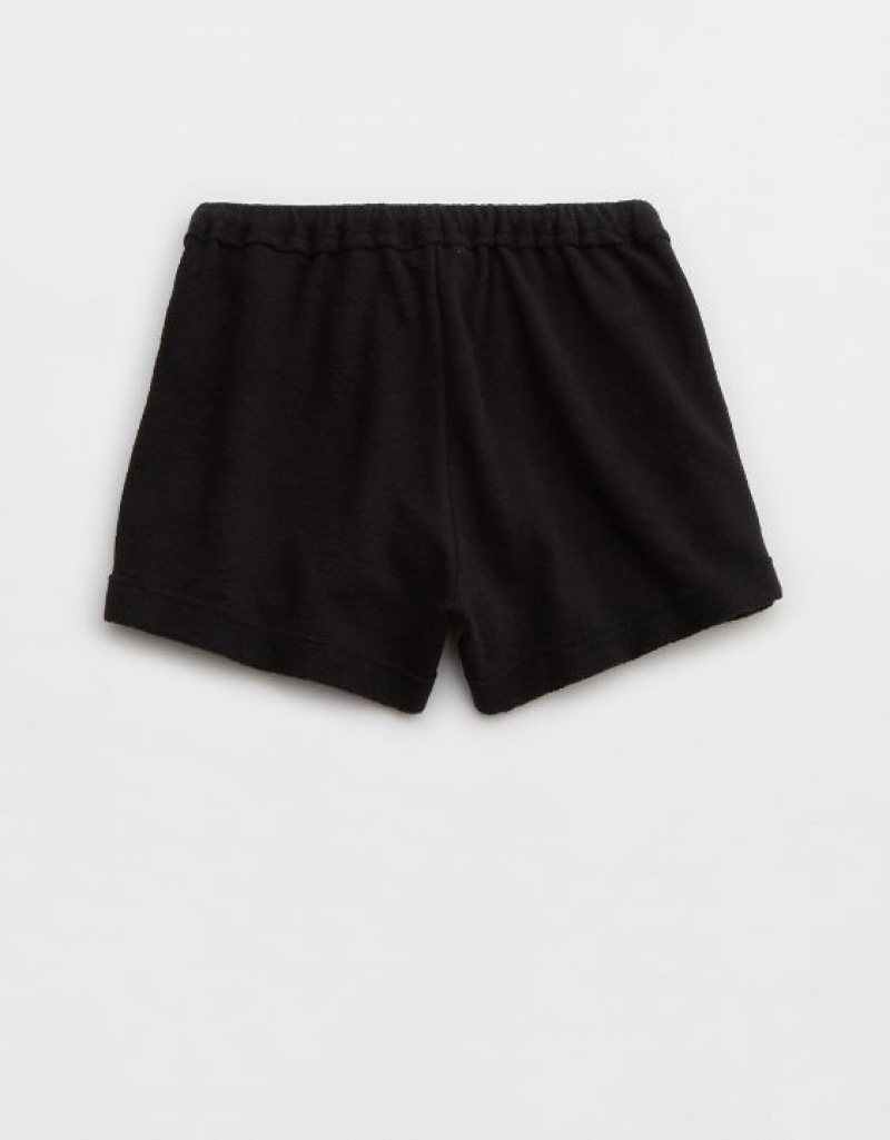 Aerie High Waisted Restart Shorts Black | XVP-071268