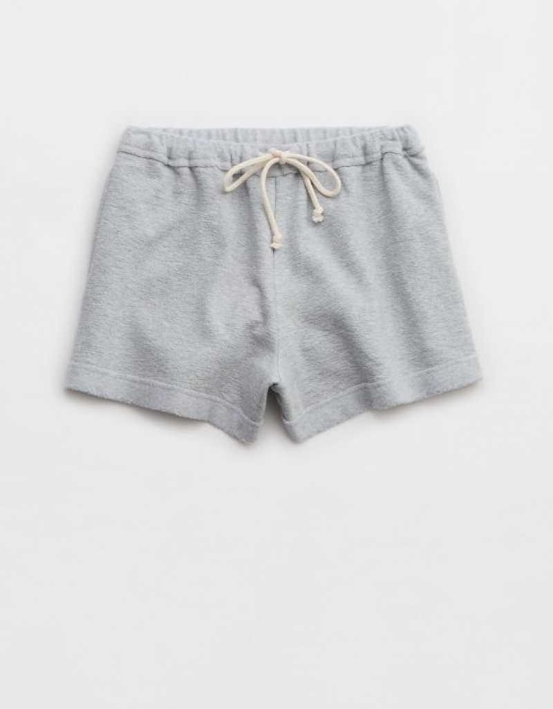 Aerie High Waisted Restart Shorts Grey | UTC-391680