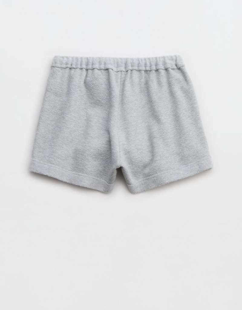 Aerie High Waisted Restart Shorts Grey | UTC-391680