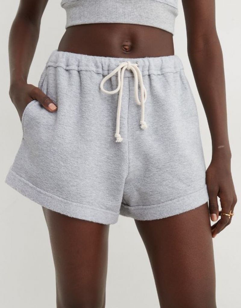 Aerie High Waisted Restart Shorts Grey | UTC-391680