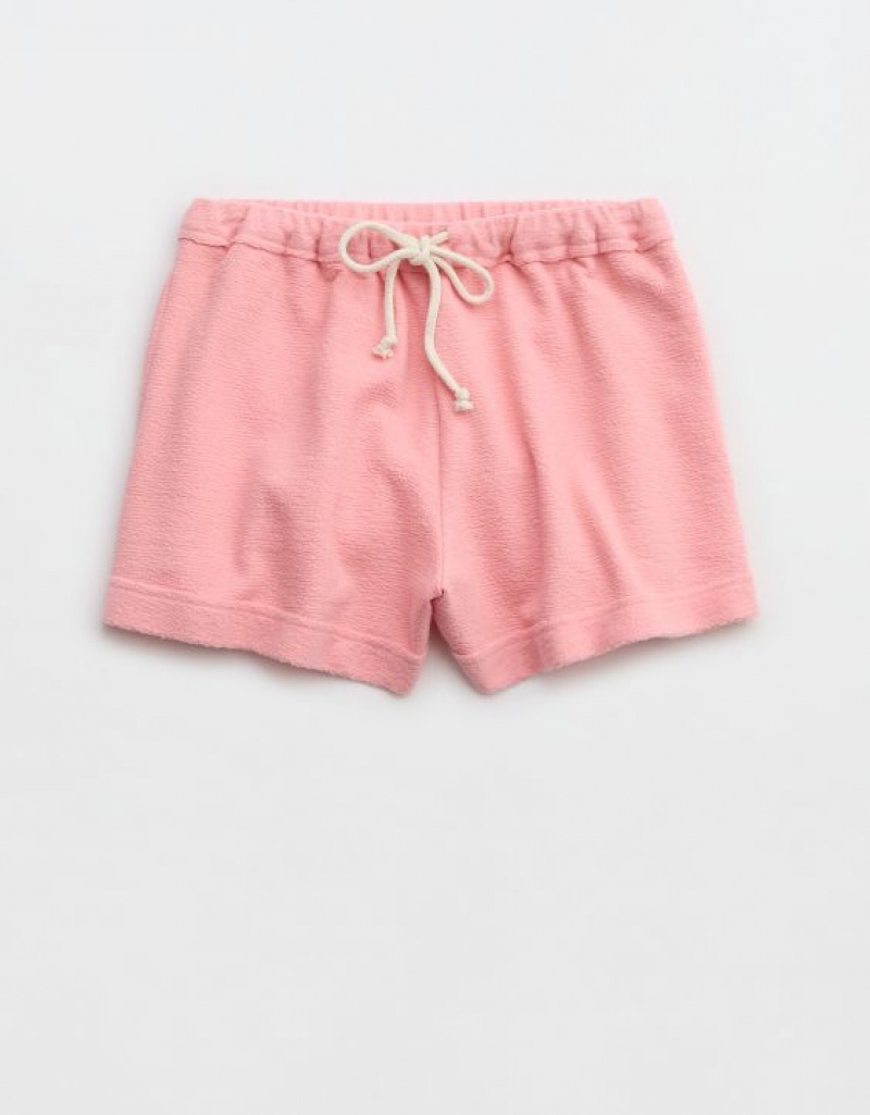 Aerie High Waisted Restart Shorts Pink | SEV-346291