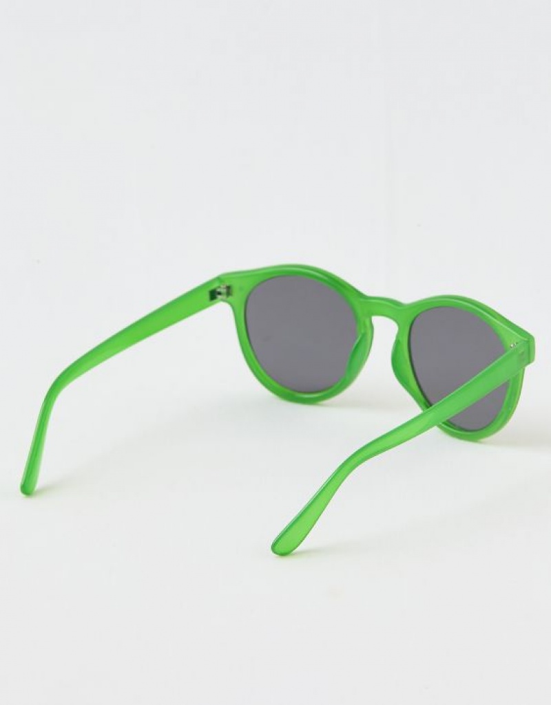 Aerie Love Goes Round Sunglasses Green | YAW-583047