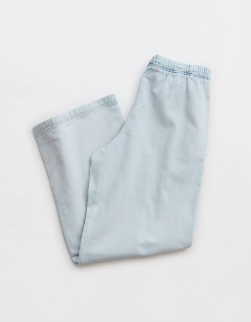 Aerie Me-Day Tie Waist Pants Blue | ESX-412760