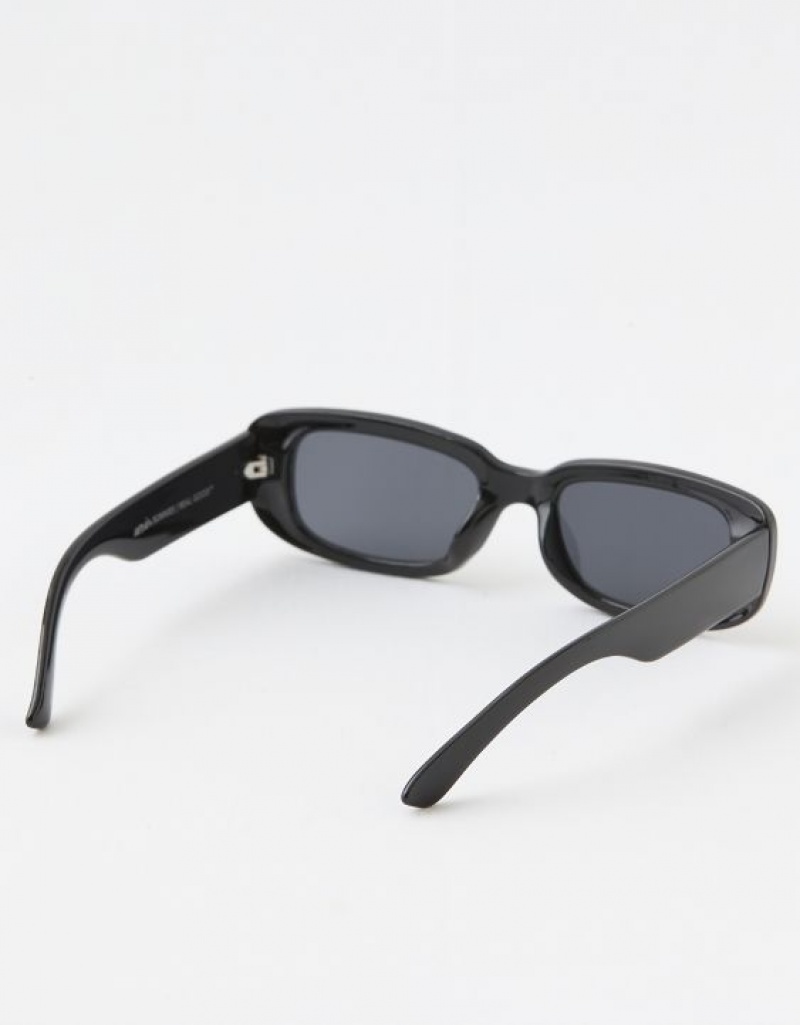 Aerie Mini Dare To Square Sunglasses Black | RAT-758046