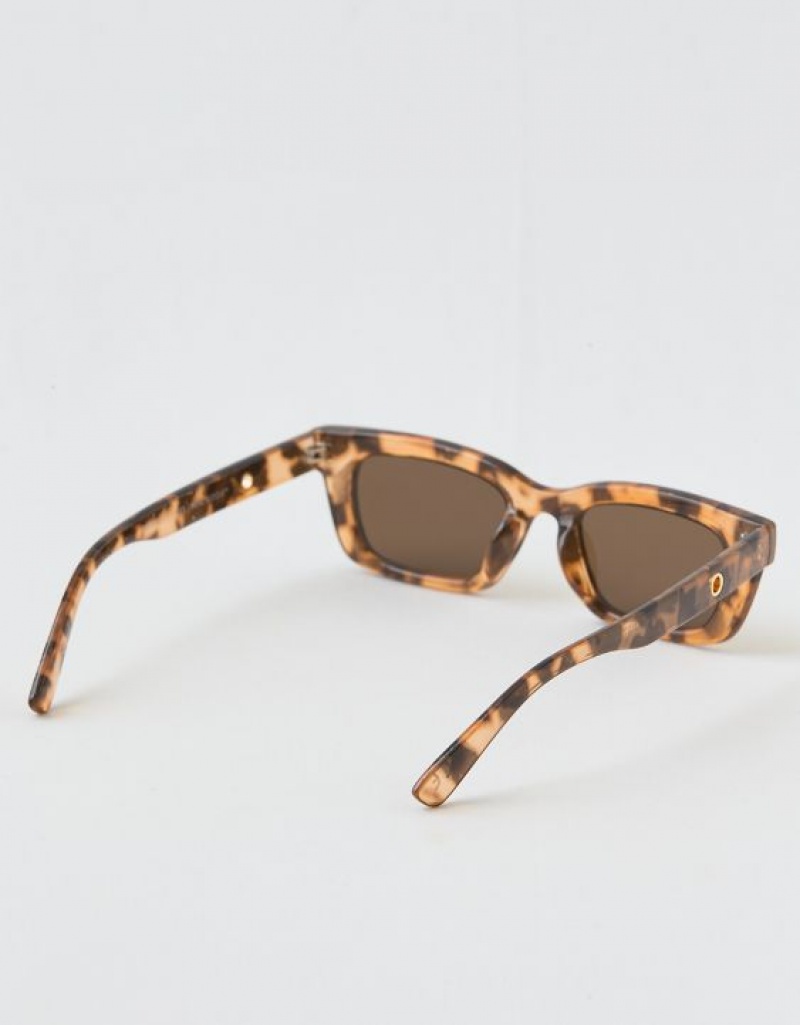 Aerie Mini Weekend Sunglasses Leopard | IJZ-512346