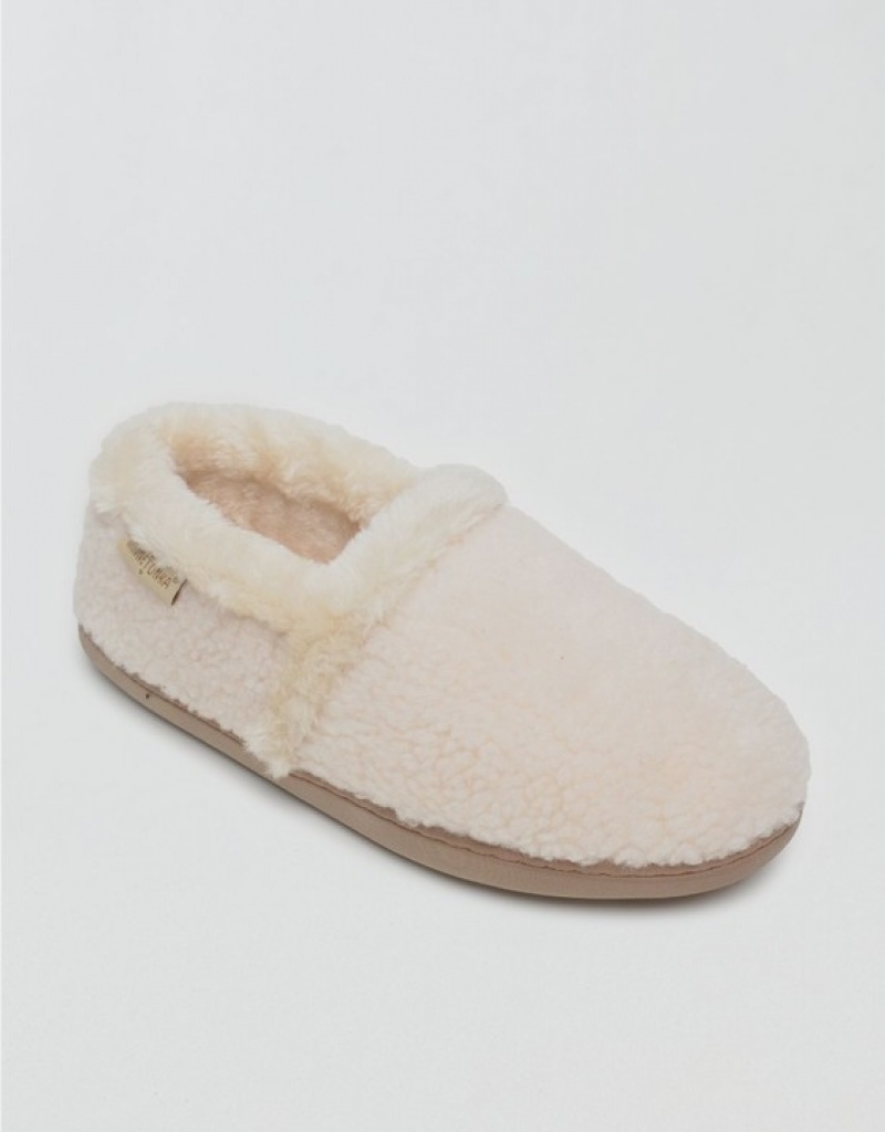 Aerie Minnetonka Dina Slippers Beige | DBF-407296