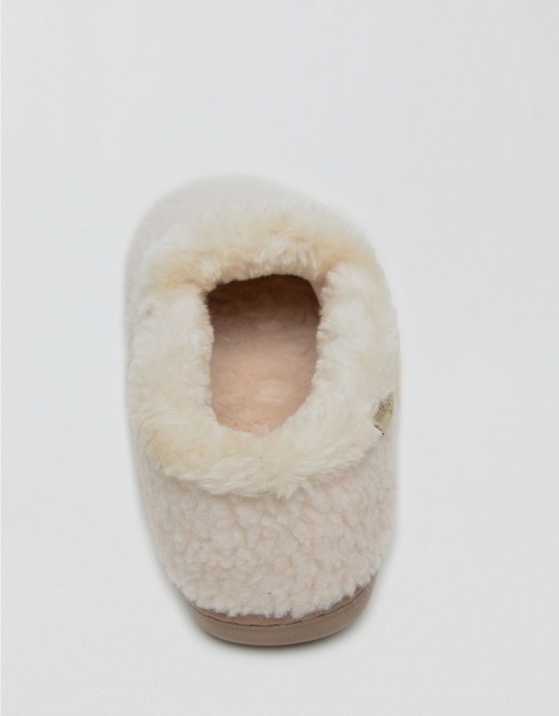 Aerie Minnetonka Dina Slippers Beige | DBF-407296