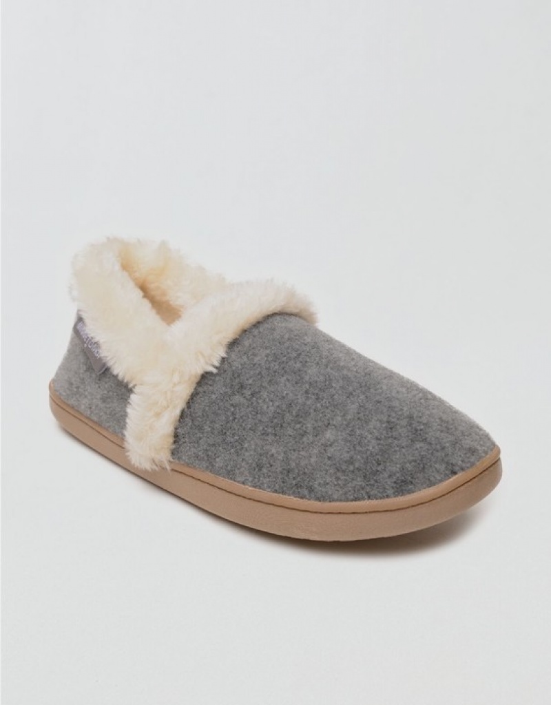 Aerie Minnetonka Dina Slippers Grey | SIA-208749