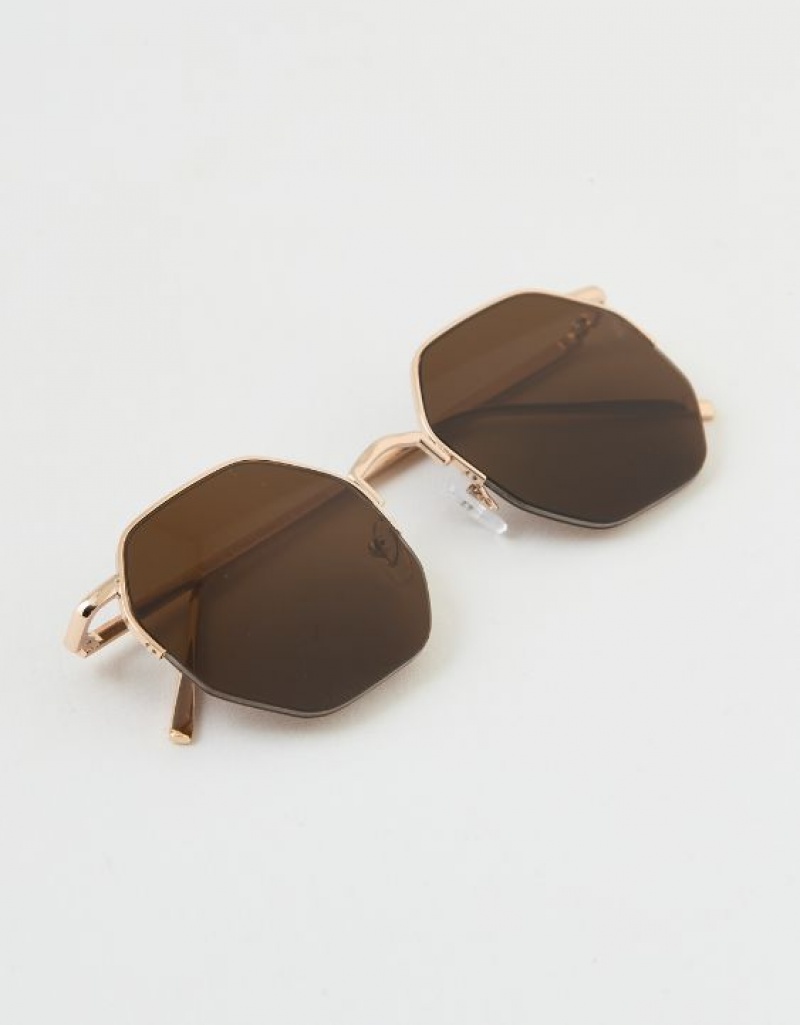 Aerie Movin' N Groovin' Sunglasses Brown | NOA-820641