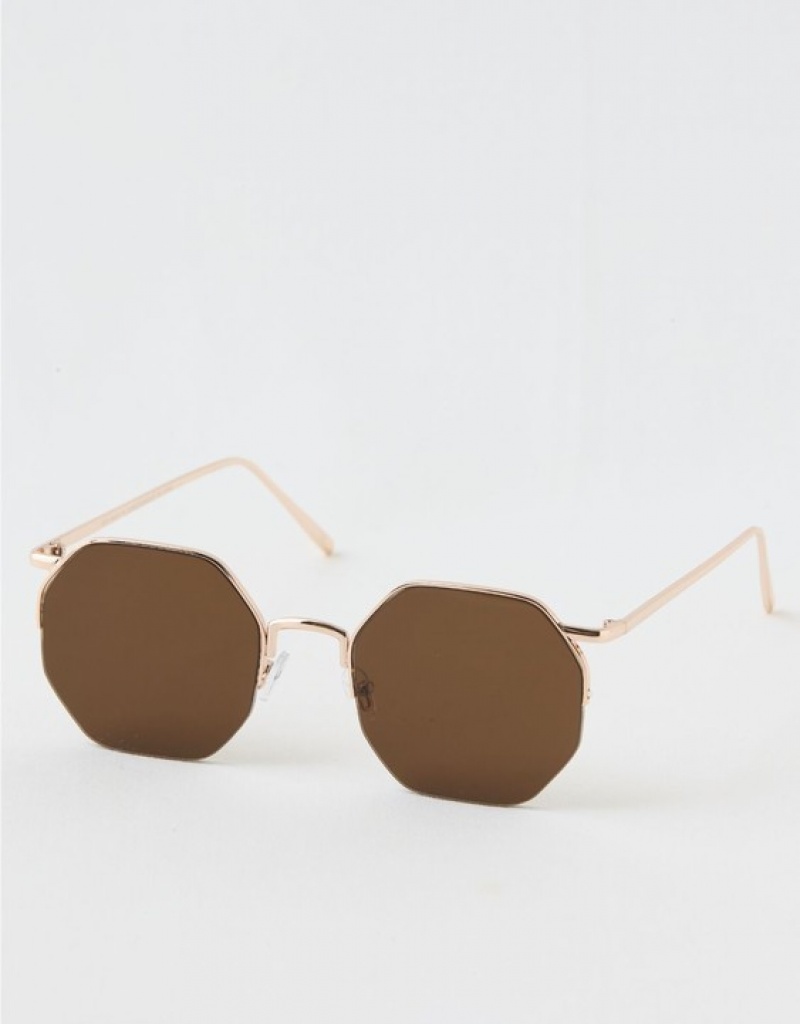 Aerie Movin' N Groovin' Sunglasses Brown | NOA-820641