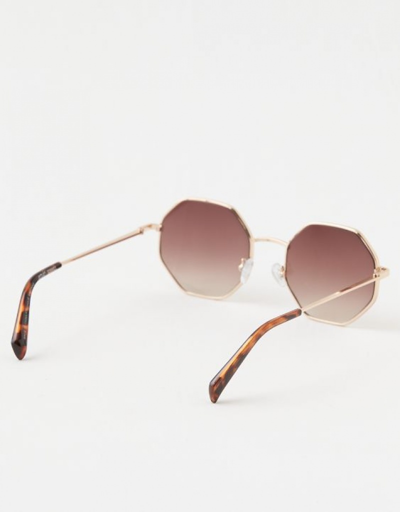 Aerie Movin' N Groovin' Sunglasses Brown | VDI-036289