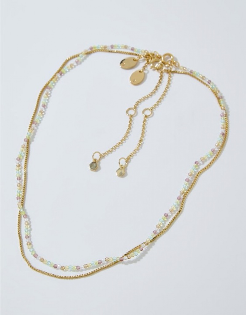 Aerie Multi Faceted Bead Pack Jewelry Gold | GCN-413752