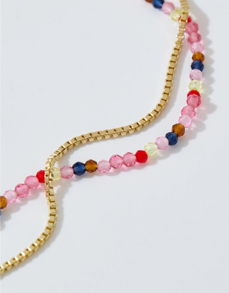 Aerie Multi Faceted Bead Pack Jewelry Pink | TXM-609458