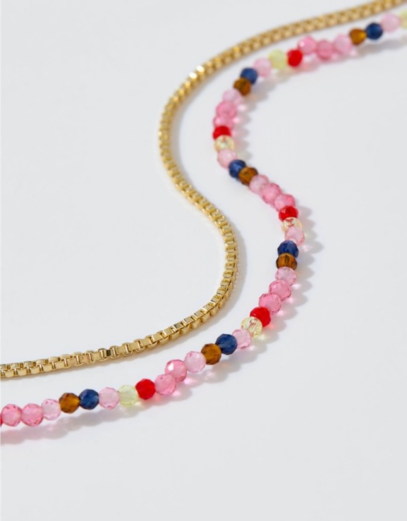 Aerie Multi Faceted Beadcelet Jewelry Pink | SHA-943057