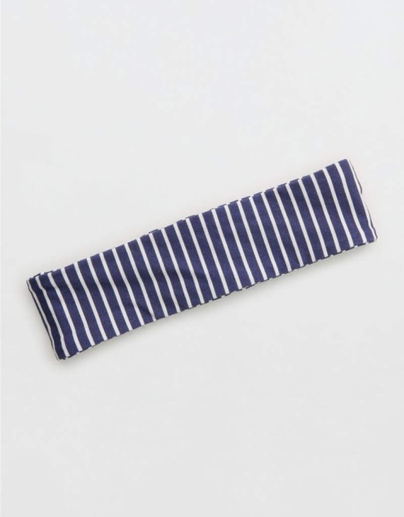 Aerie Narrow Jersey Hair Accessories Royal / Navy | YNX-698014