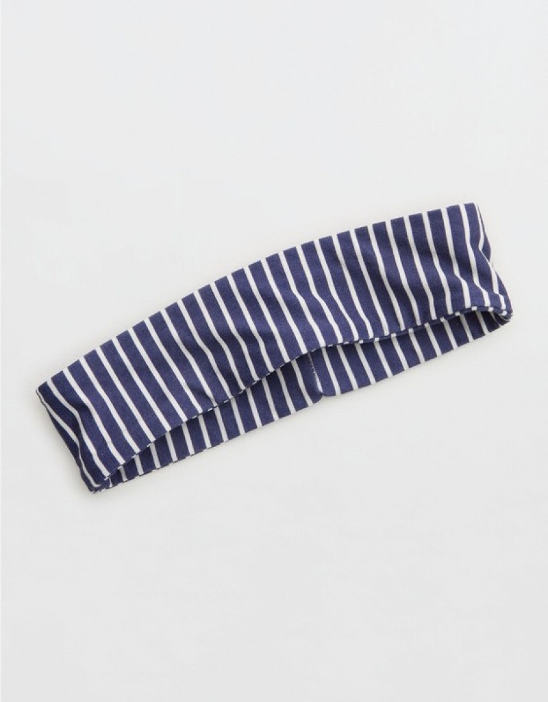 Aerie Narrow Jersey Hair Accessories Royal / Navy | YNX-698014