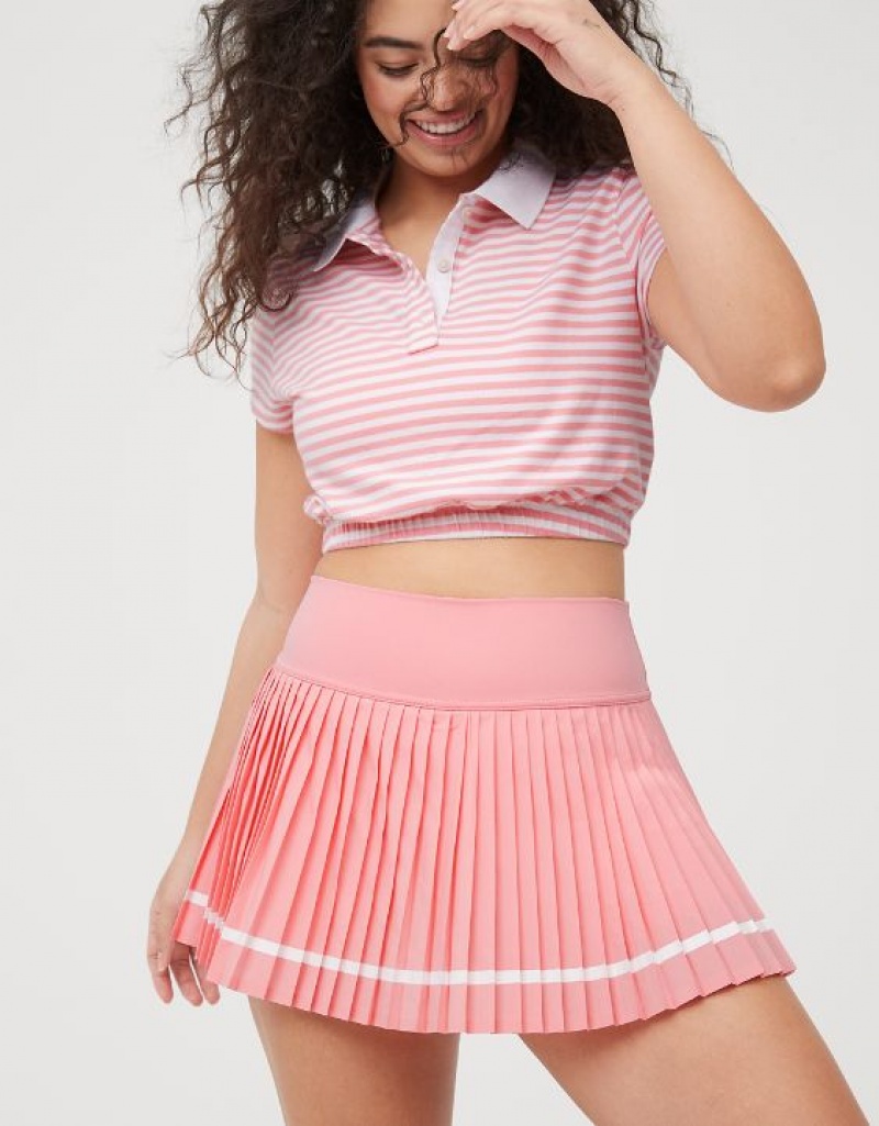 Aerie OFFLINE By All Aces Tennis Skirts Pink | LWU-354079