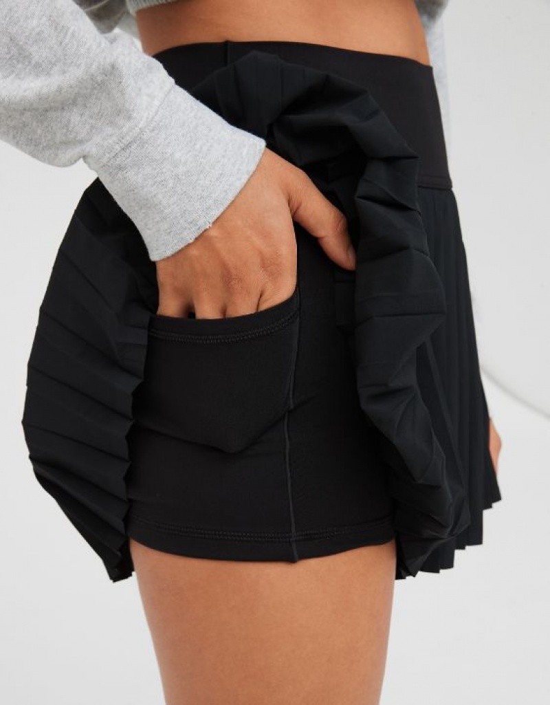 Aerie OFFLINE By All Aces Tennis Skirts Black | TQA-250869