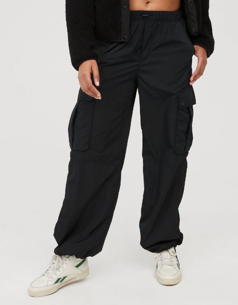 Aerie OFFLINE By Chill Moves Cargo Pants Black | PXZ-038659